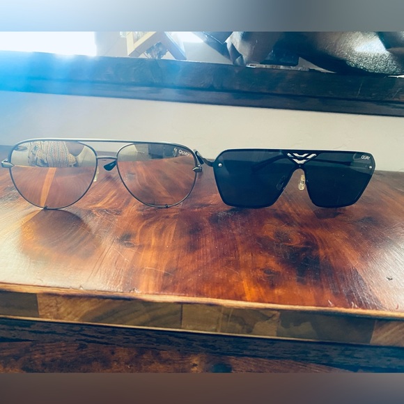 Quay Australia Gold Aviator and Black Square Sunglasses - Picture 5 of 14